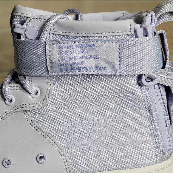 🦋 NIKE AIR FORCE 1 Mid Sneakers Baby Blue Purple - Picture 3 of 5
